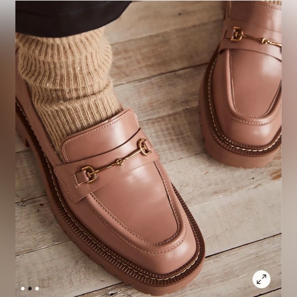 Anthropologie x Sam Edelman Laurs Chunky Sole Loafers in Honey - Picture 1 of 13